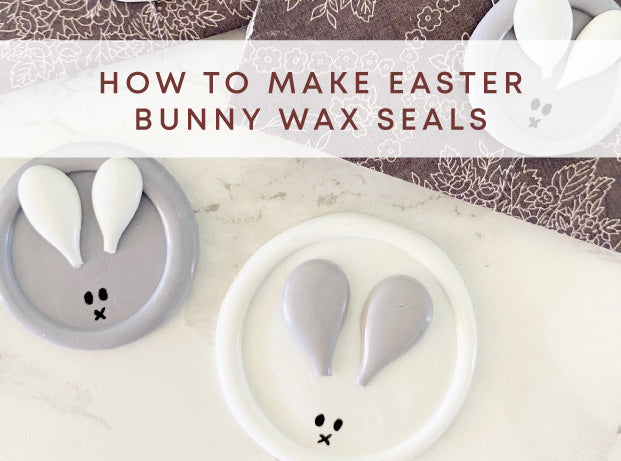 How to make easter bunny wax seals + envelope folding bonus