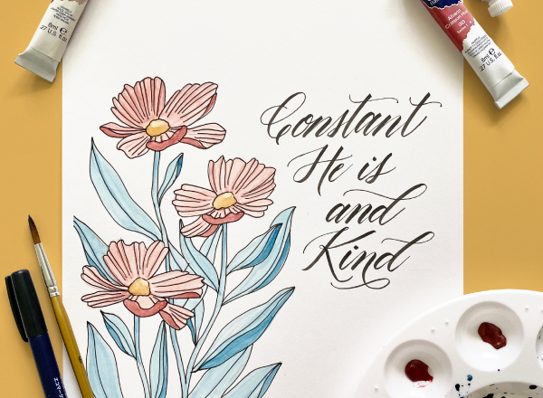 Constant He Is and Kind Watercolor