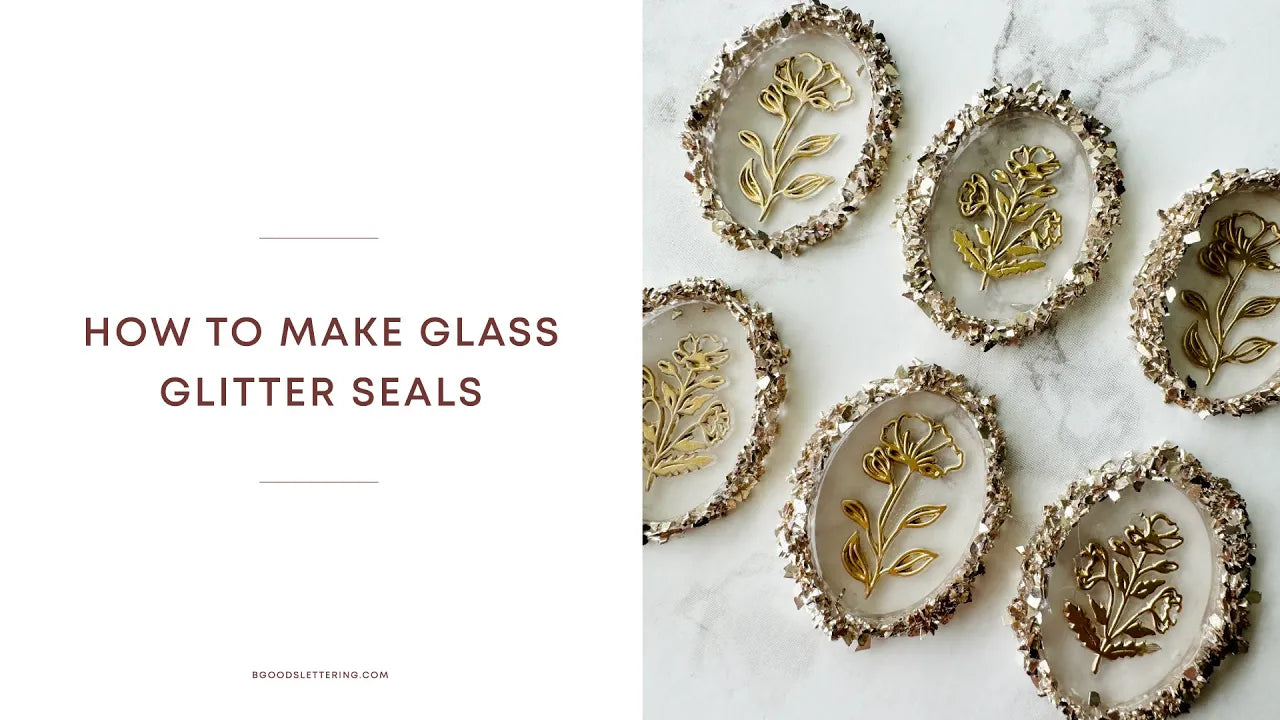 How to make glass glitter seals