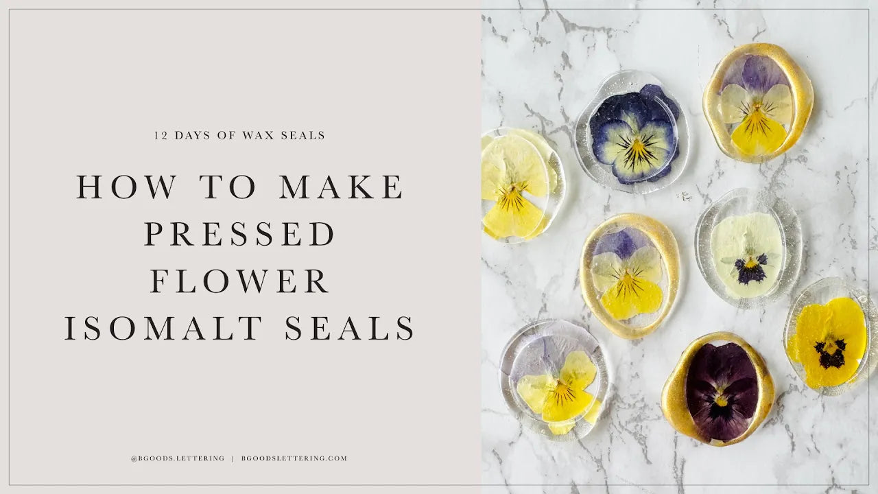 How to make pressed flower isomalt seals