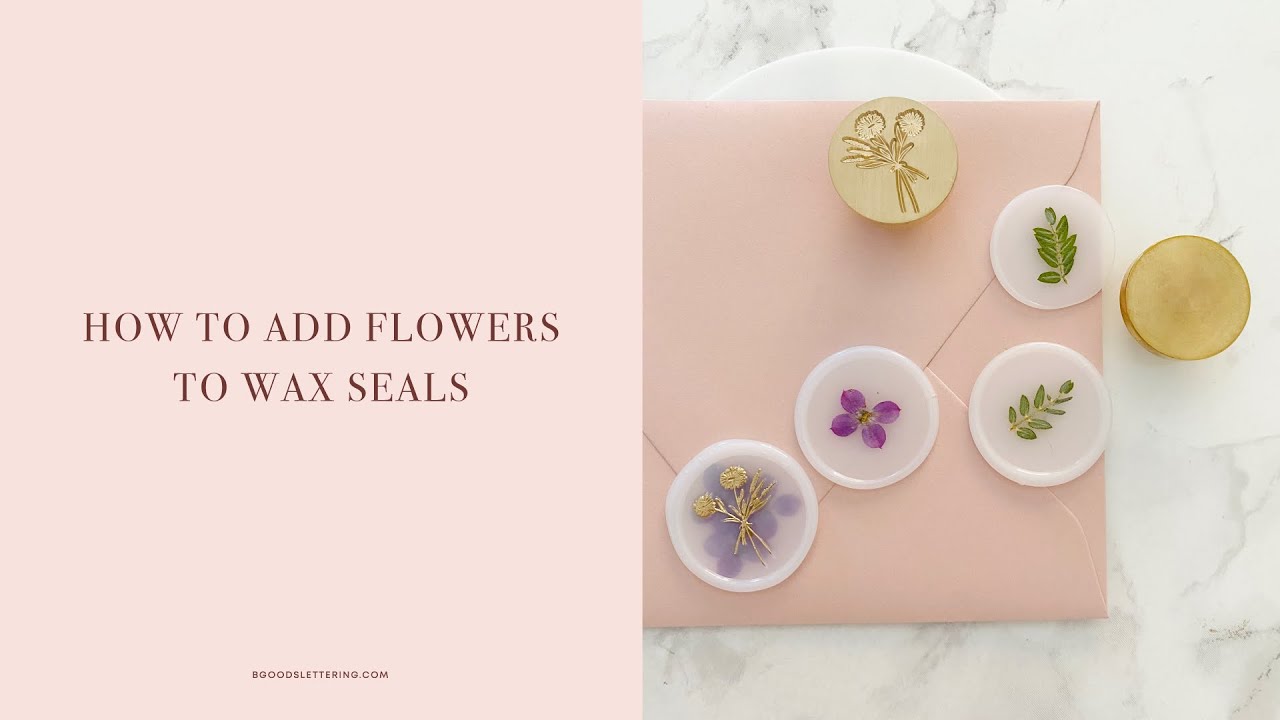 How to add flowers to wax seals