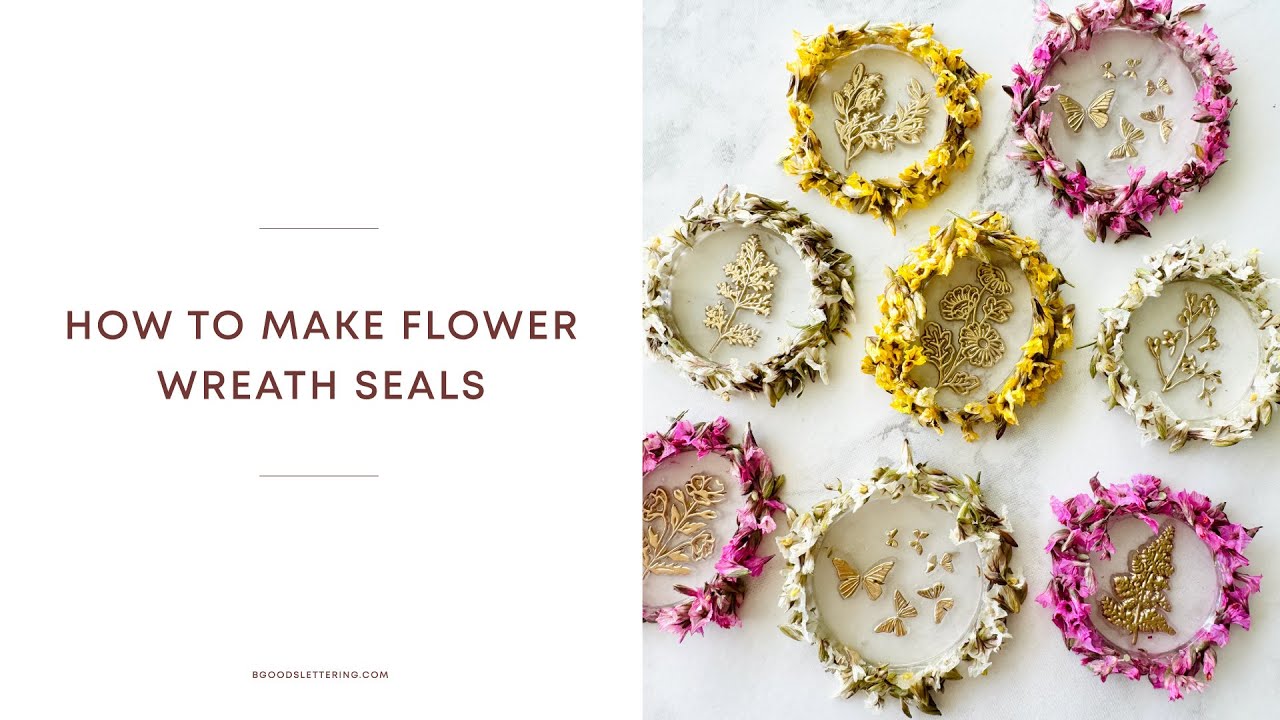 How to make flower wreath seals