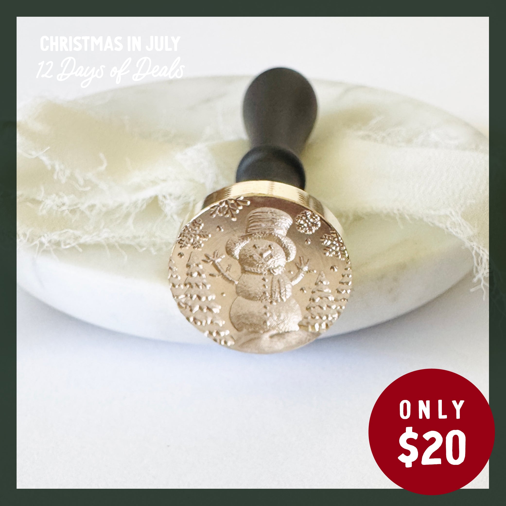Snowman Wax Seal Stamp 3-D
