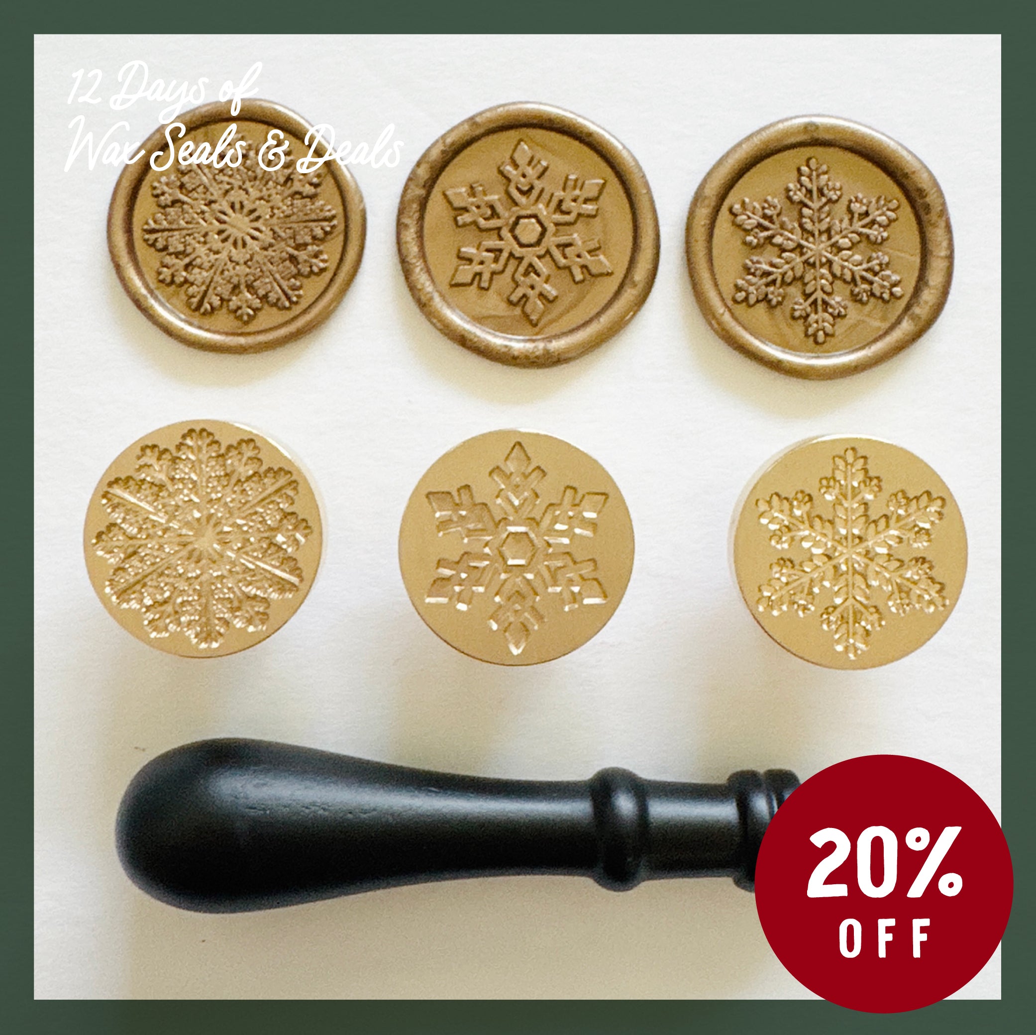 Snowflake Wax Seal Stamp Set (Set of 3)