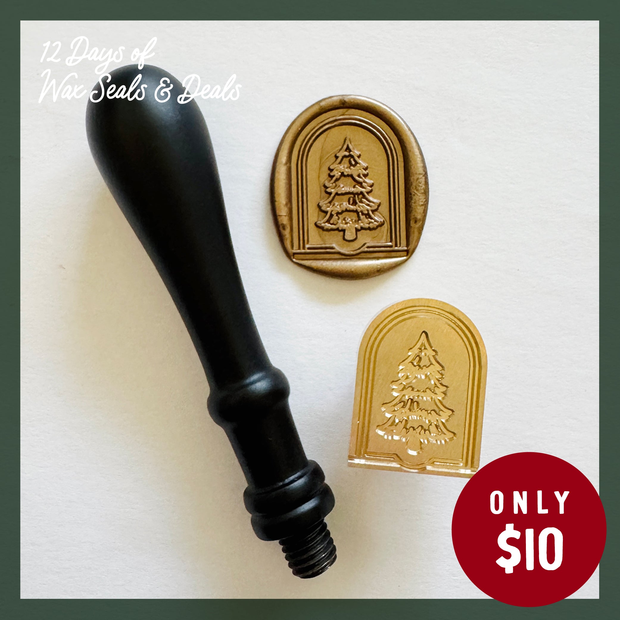 Arched Christmas Tree Wax Stamp (3D)