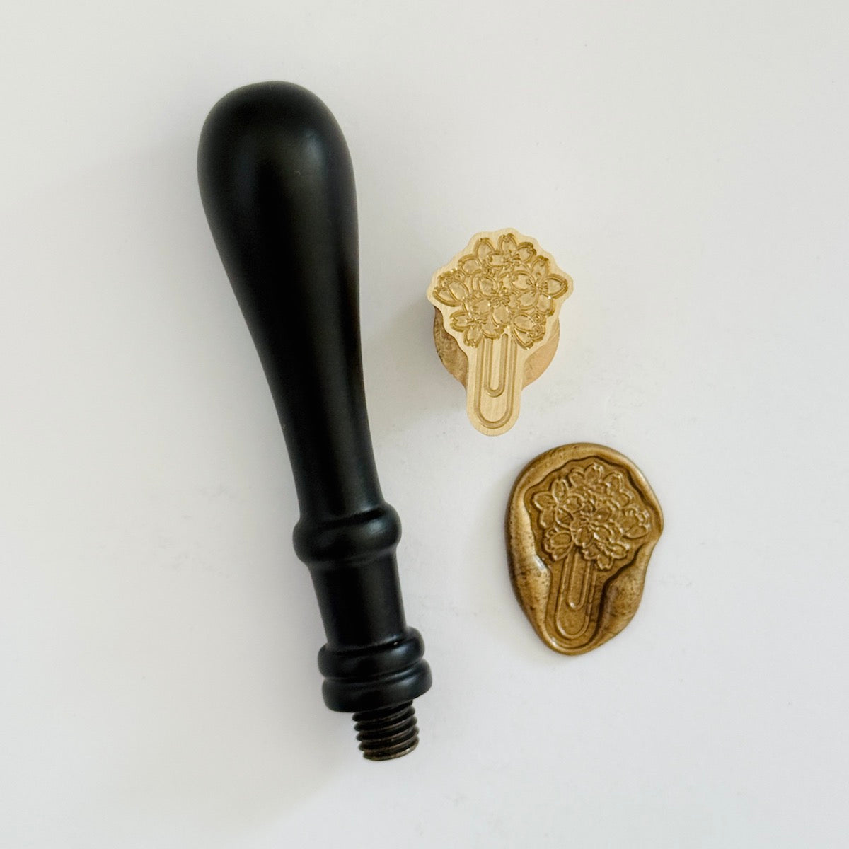 Flower Paperclip Wax Stamp
