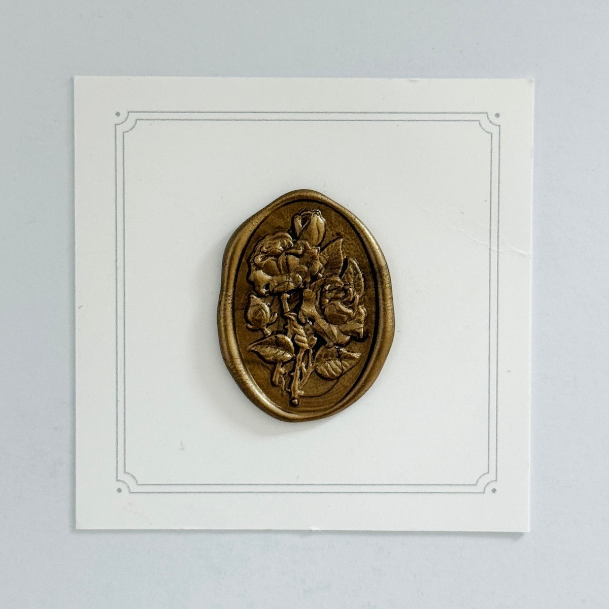 Oval Rose Wax Stamp 3-D