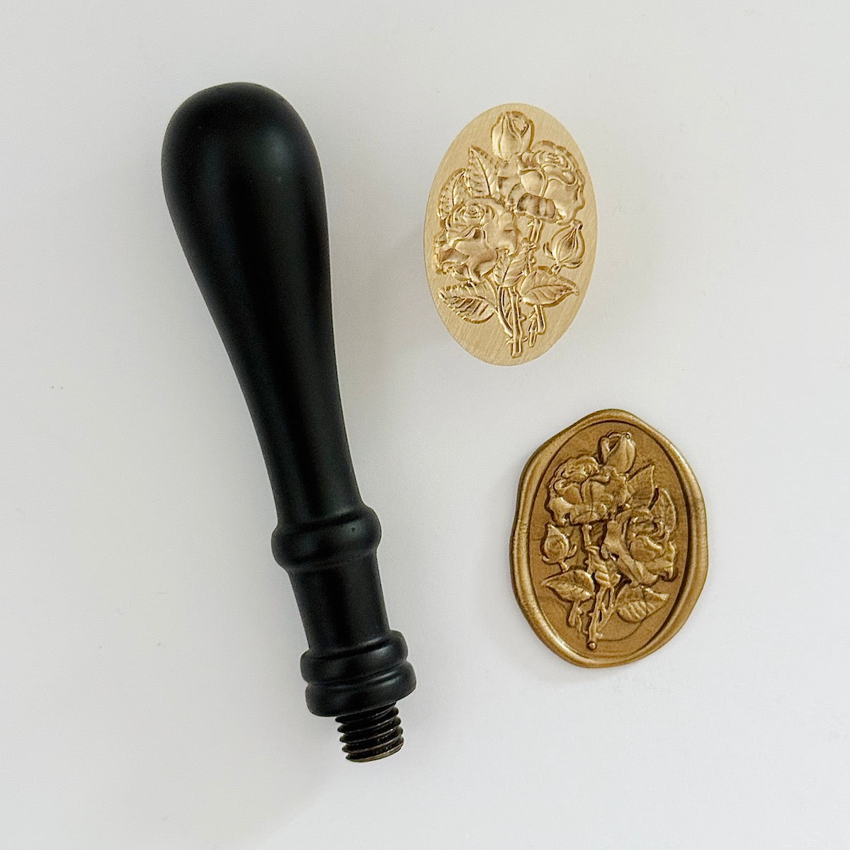 Oval Rose Wax Stamp 3-D