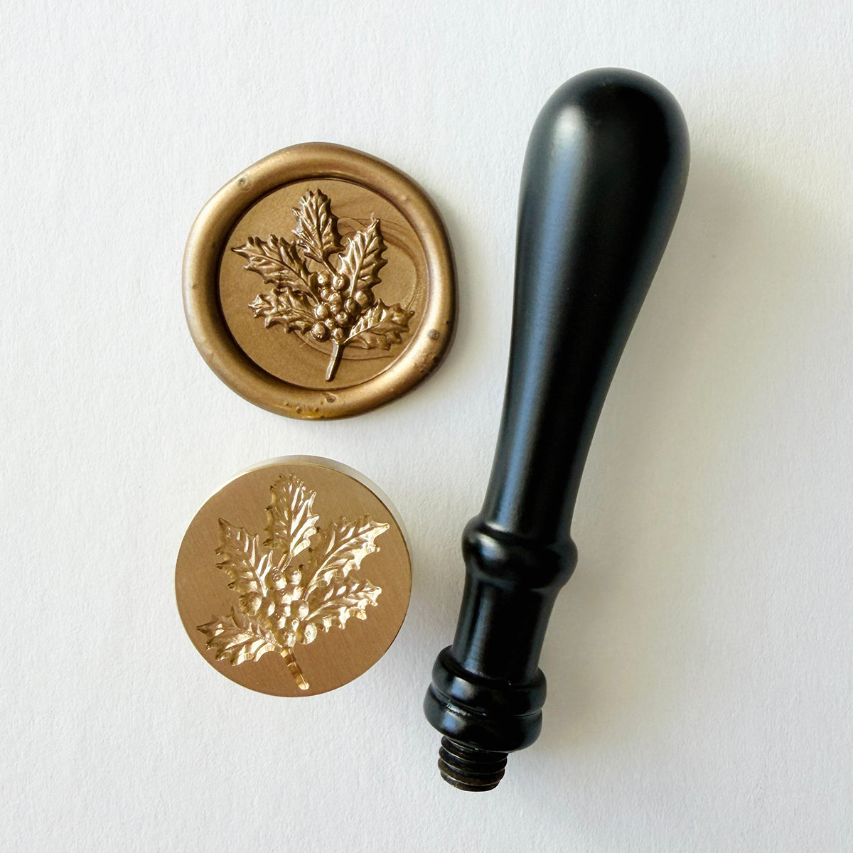 Holly Branch Wax Seal Stamp 3-D