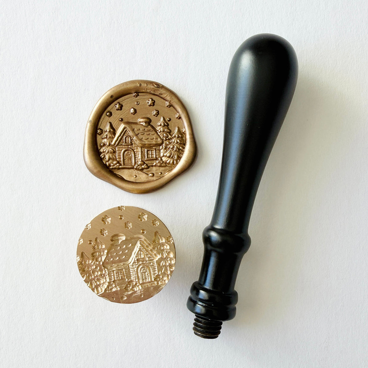 Holiday Cottage Wax Seal Stamp 3-D
