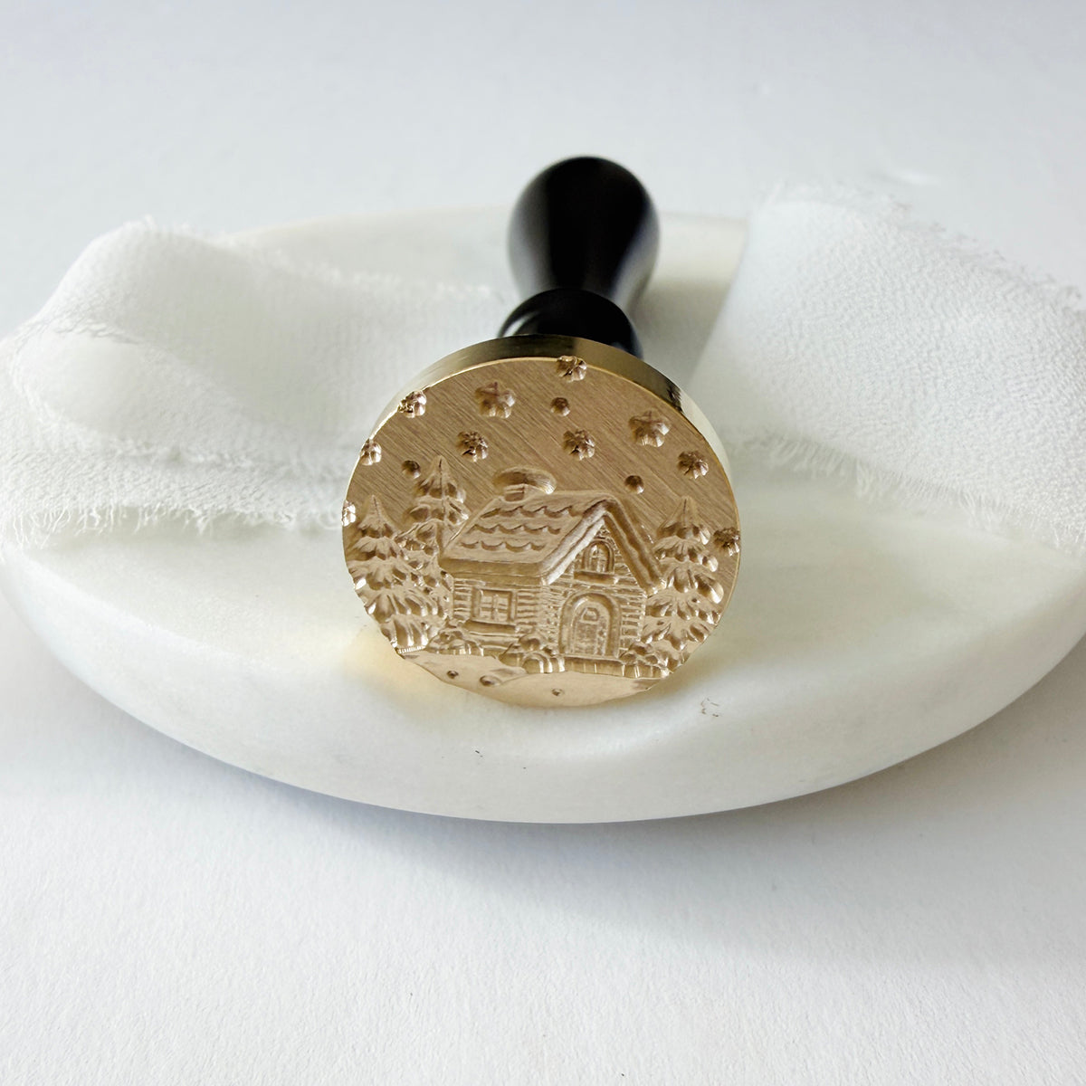 Holiday Cottage Wax Seal Stamp 3-D