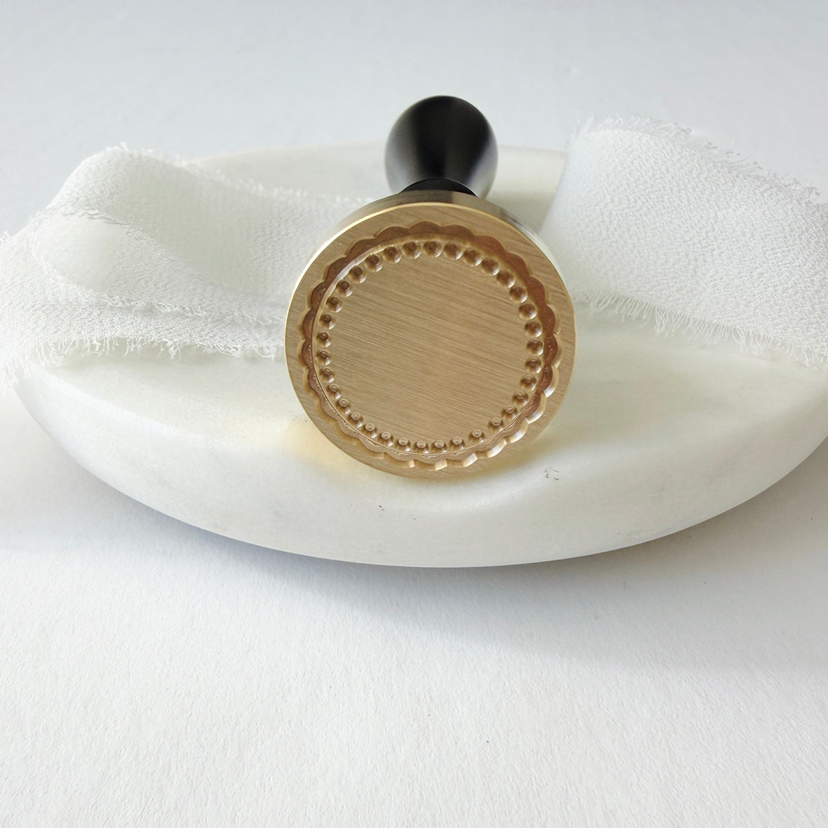 Scalloped Frame Wax Seal Stamp 3-D