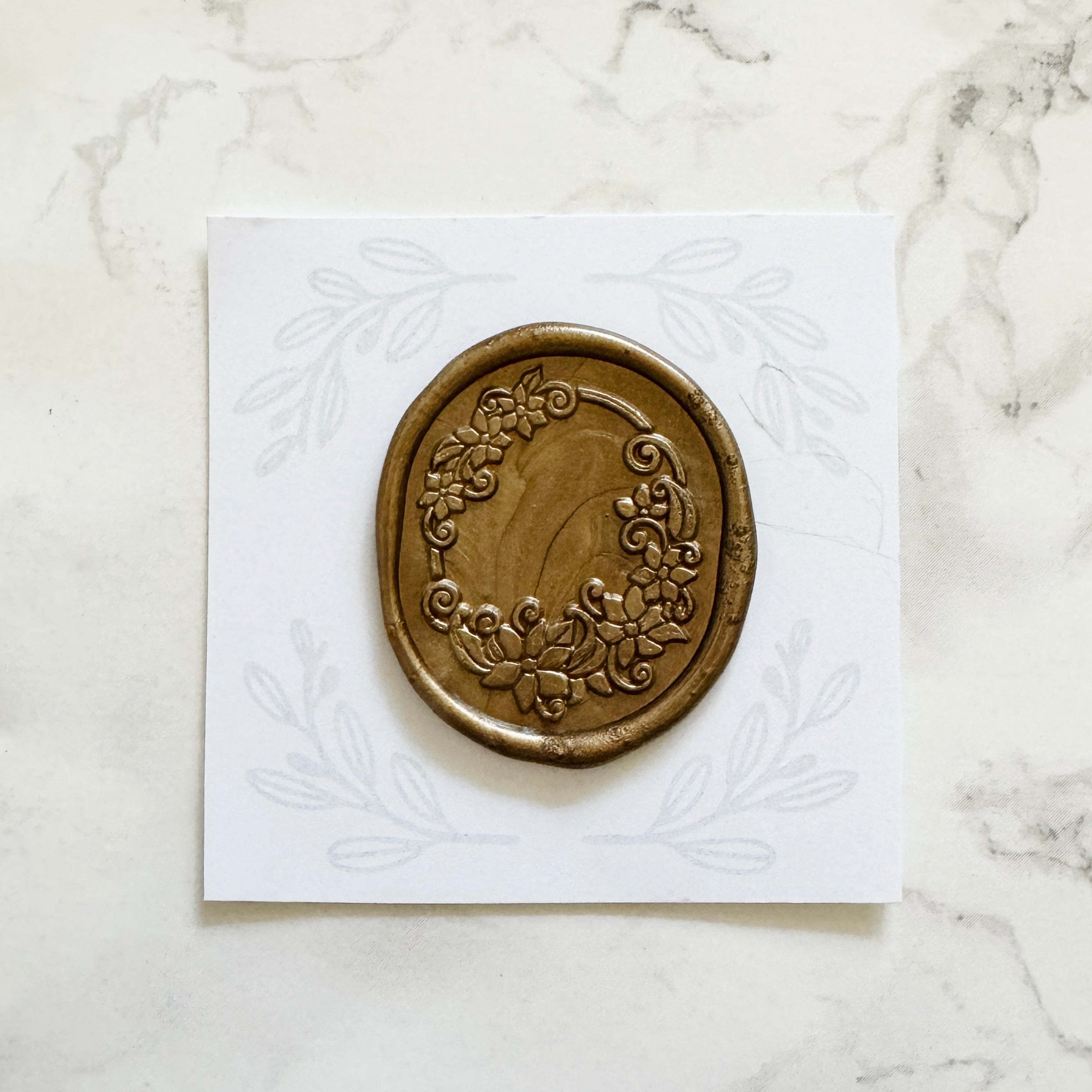 Oval Tropical Frame Wax Seal Stamp