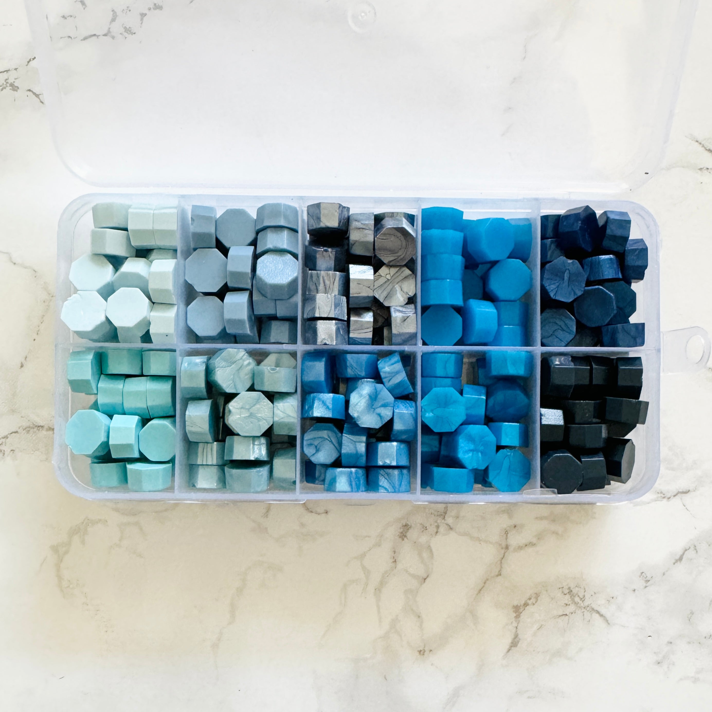 Blue Sealing Wax Bead Set - 10 Colors