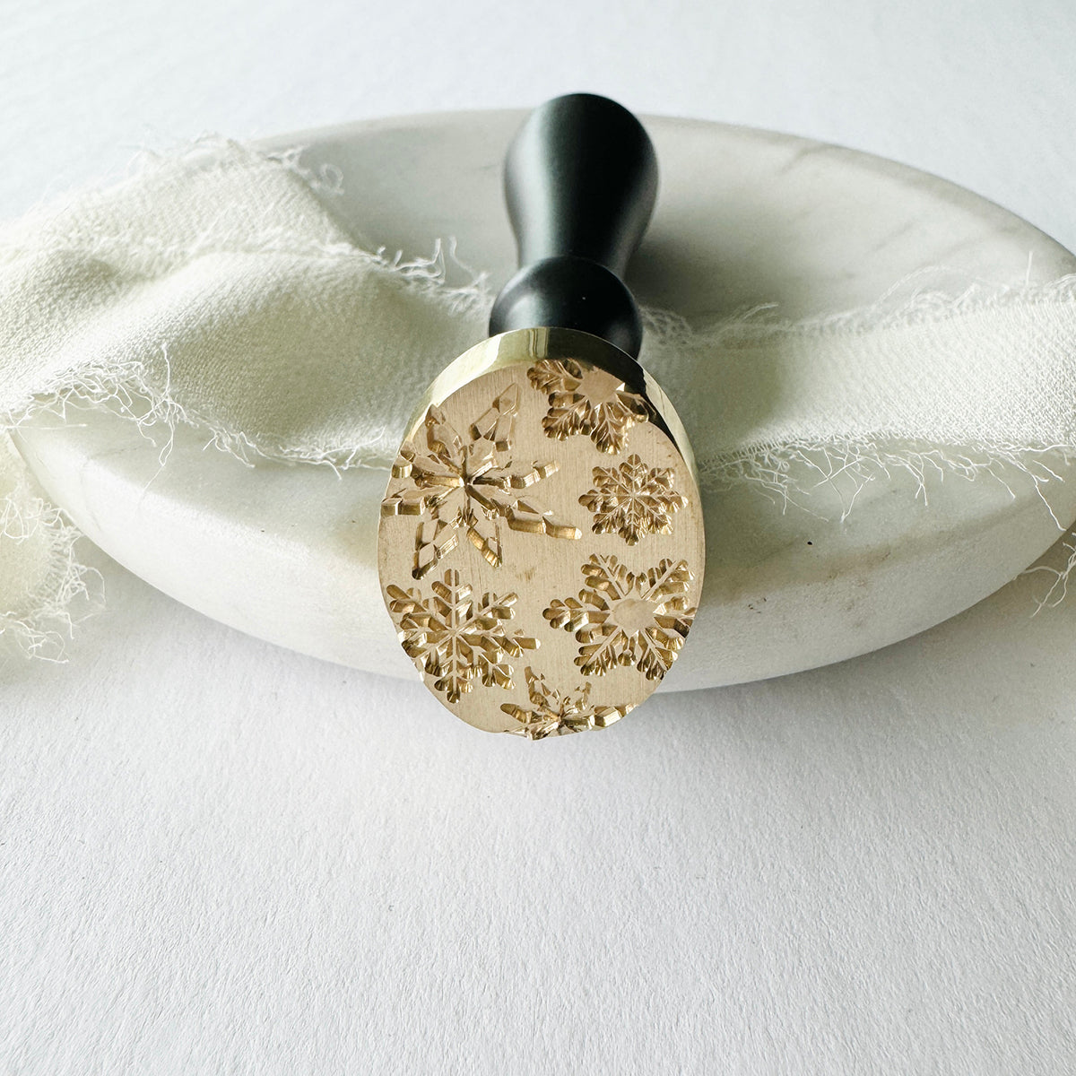 Snowflake Oval Wax Stamp