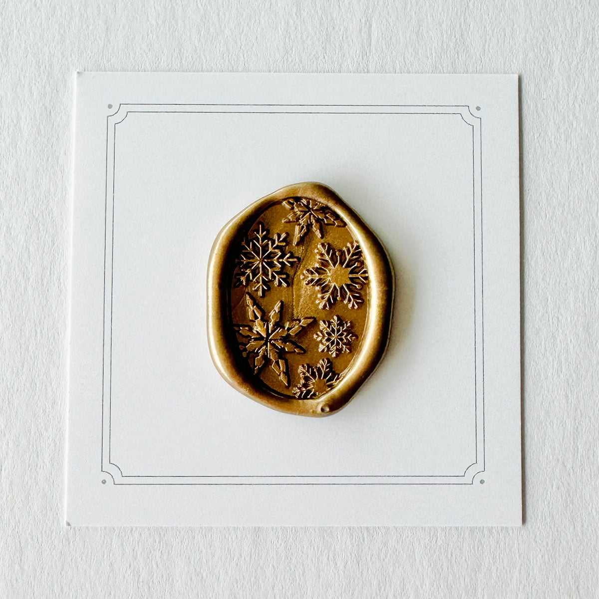 Snowflake Oval Wax Stamp