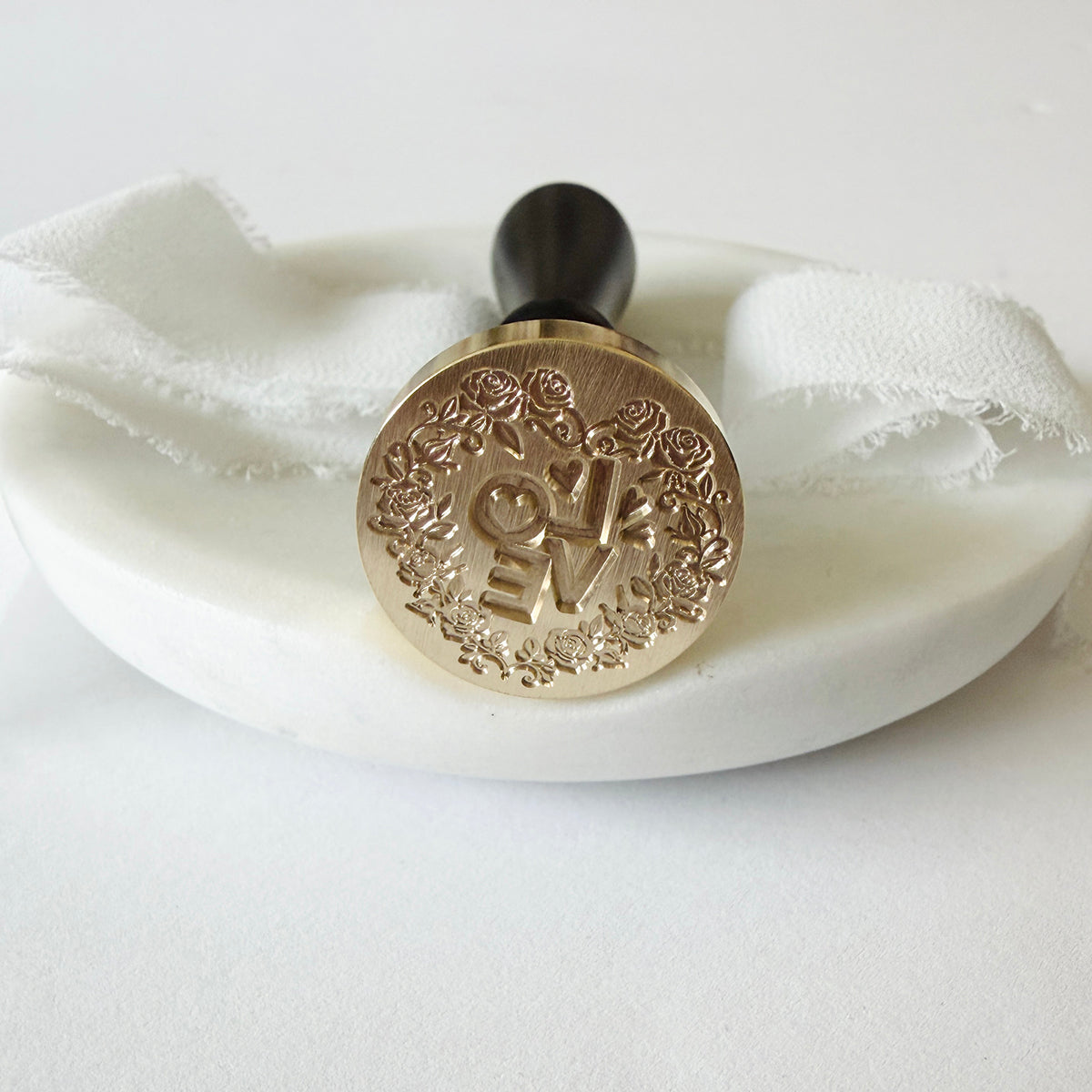 Love Heart Wreath Wax Seal Stamp