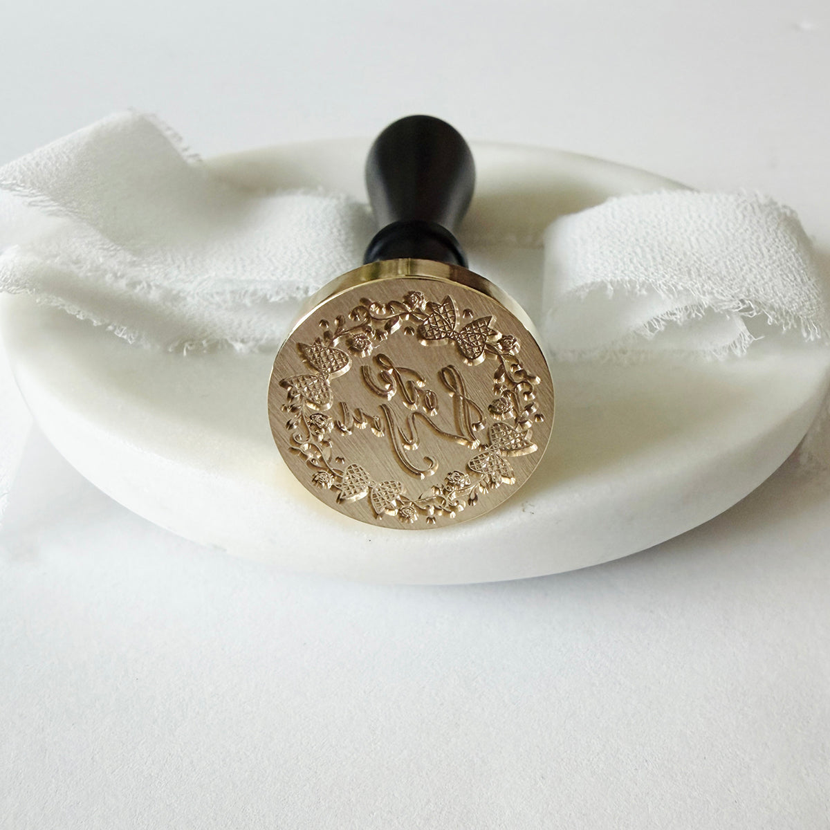 Love You Wreath Wax Seal Stamp