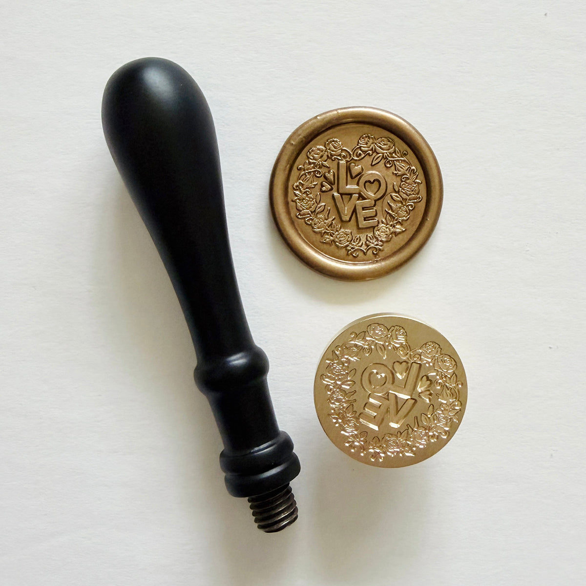 Love Heart Wreath Wax Seal Stamp