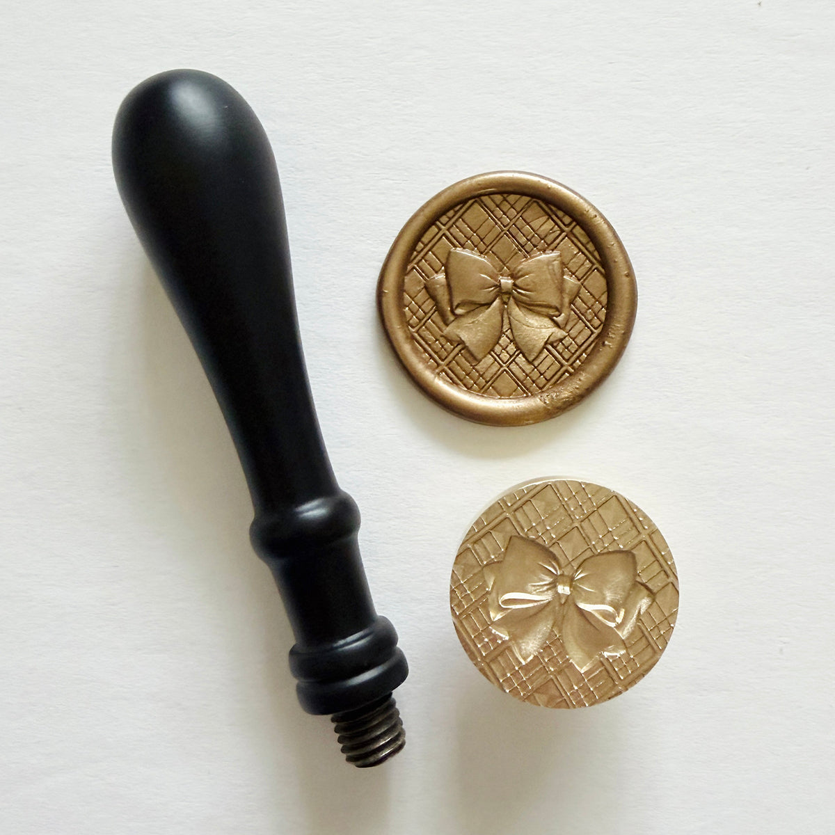 Bow & Plaid Wax Seal Stamp 3-D