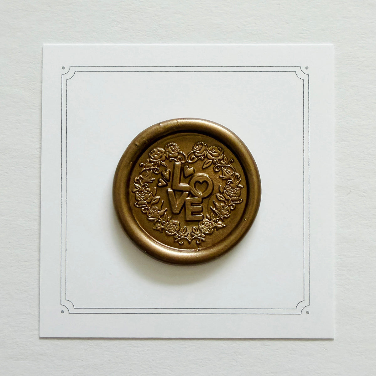 Love Heart Wreath Wax Seal Stamp