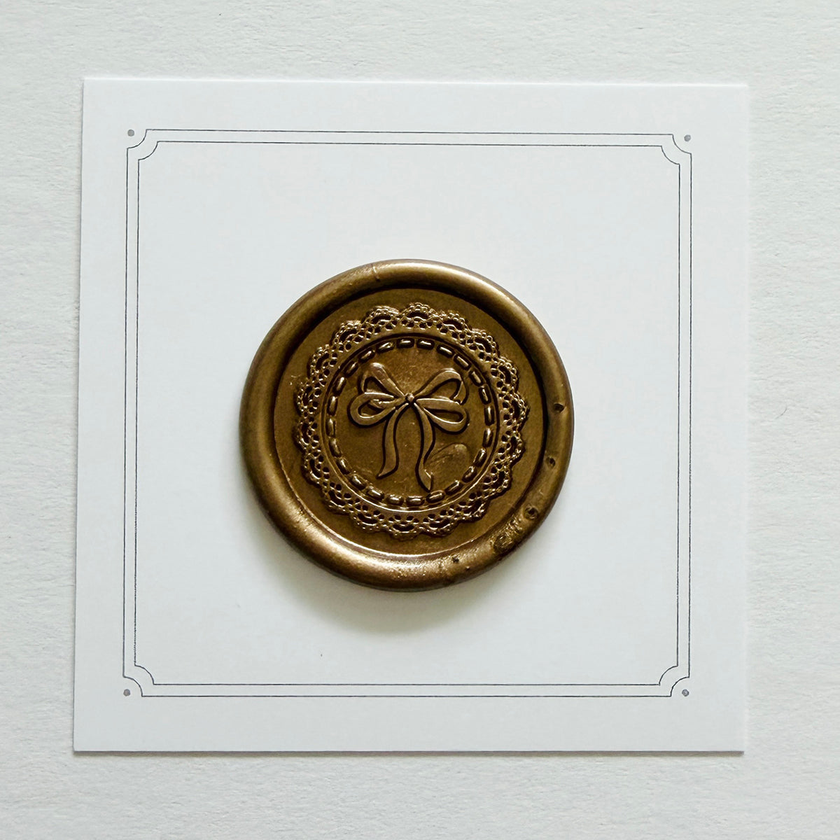 Bows & Lace Frame Wax Seal Stamp
