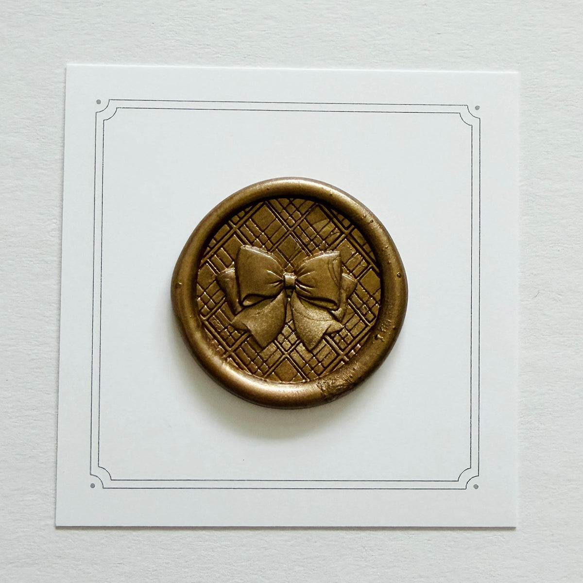 Bow & Plaid Wax Seal Stamp 3-D