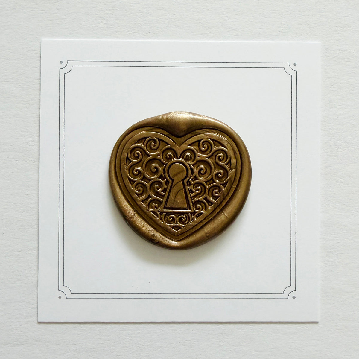 Locked Heart Wax Seal Stamp
