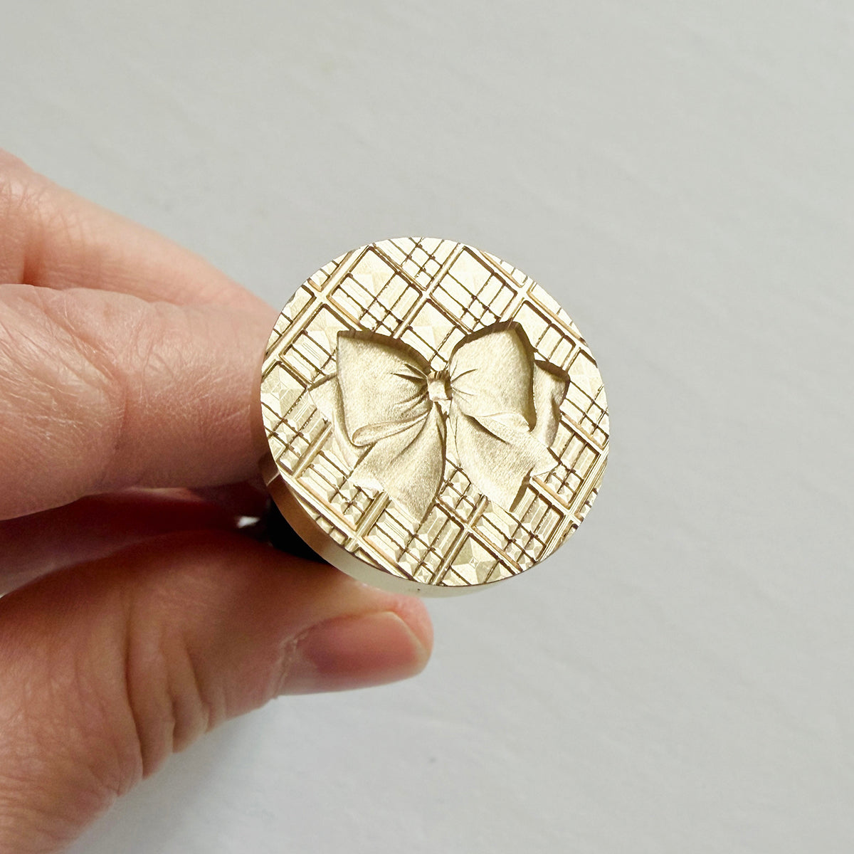 Bow & Plaid Wax Seal Stamp 3-D