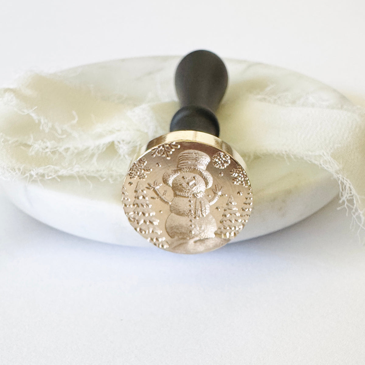 Snowman Wax Stamp 3-D