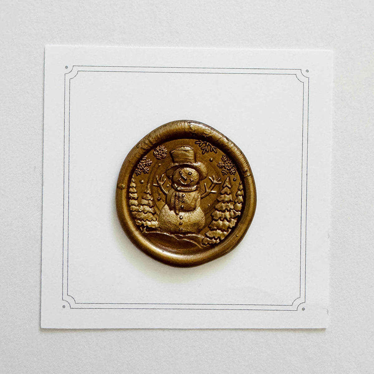 Snowman Wax Stamp 3-D