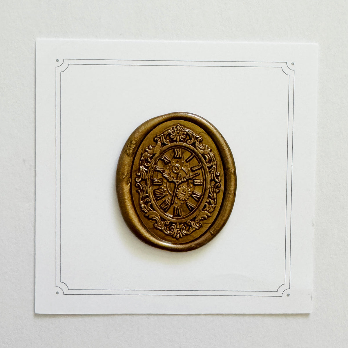 Holiday Clock Wax Stamp