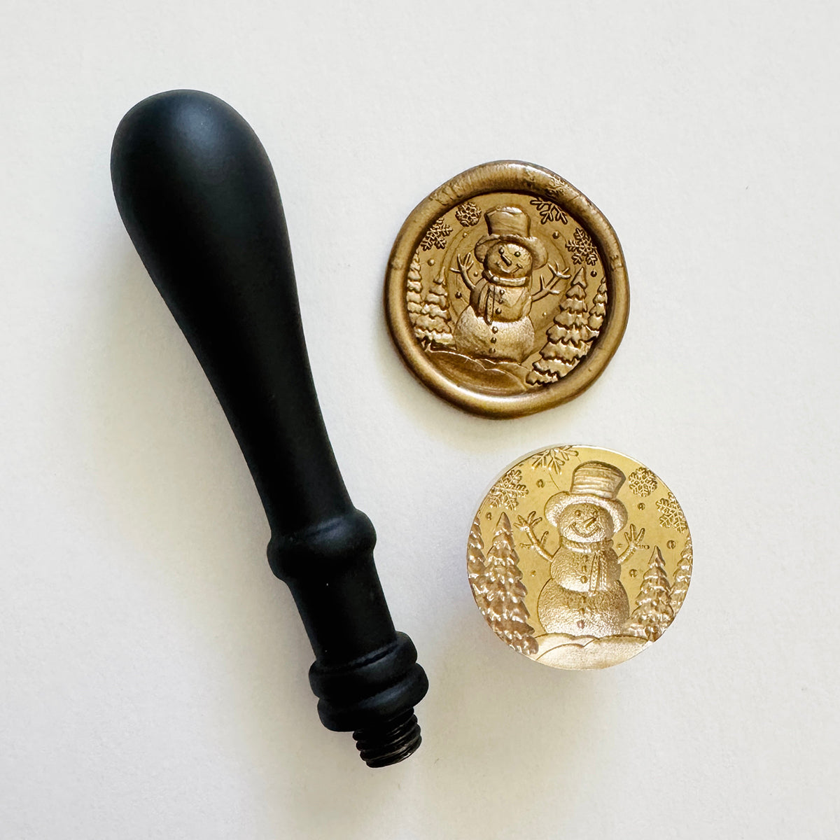 Snowman Wax Stamp 3-D