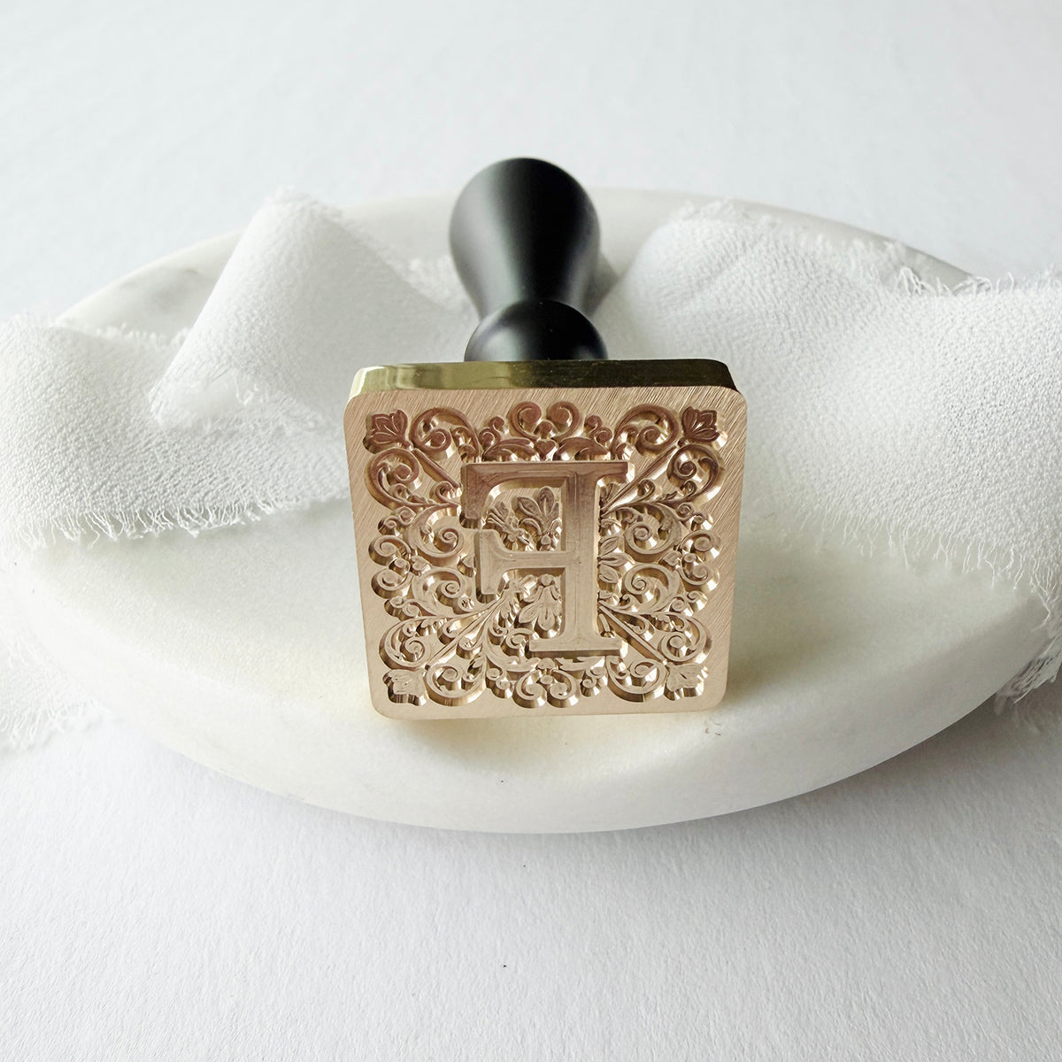 Initial Elegant Square Wax Seal Stamp (A-Z)