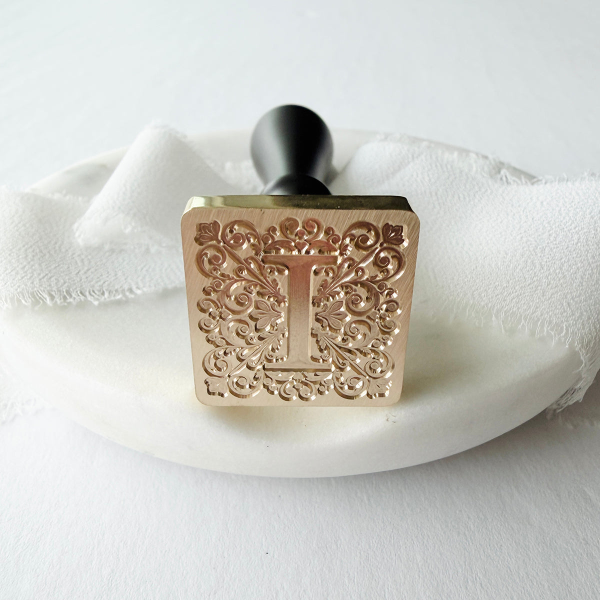 Initial Elegant Square Wax Seal Stamp (A-Z)