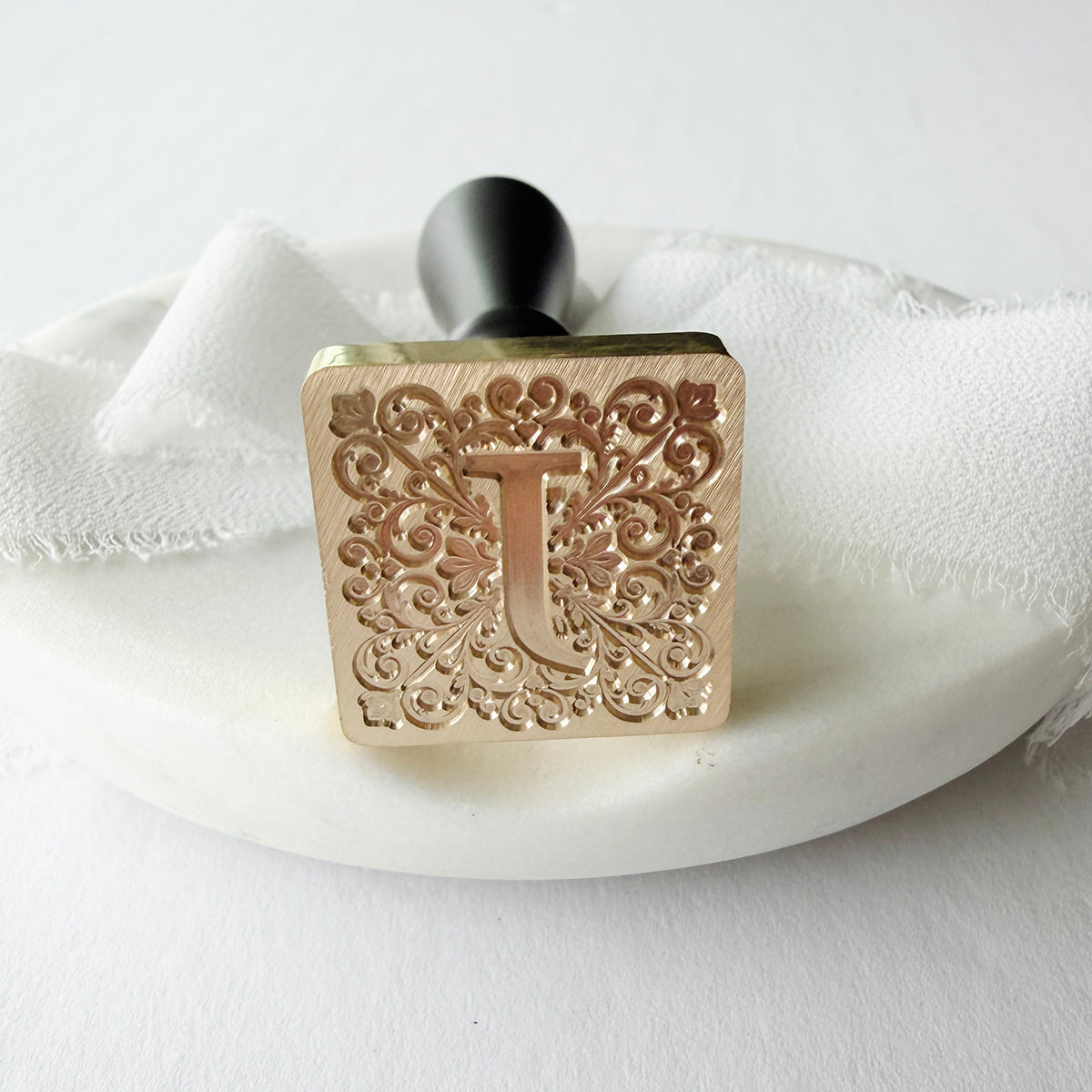 Initial Elegant Square Wax Seal Stamp (A-Z)