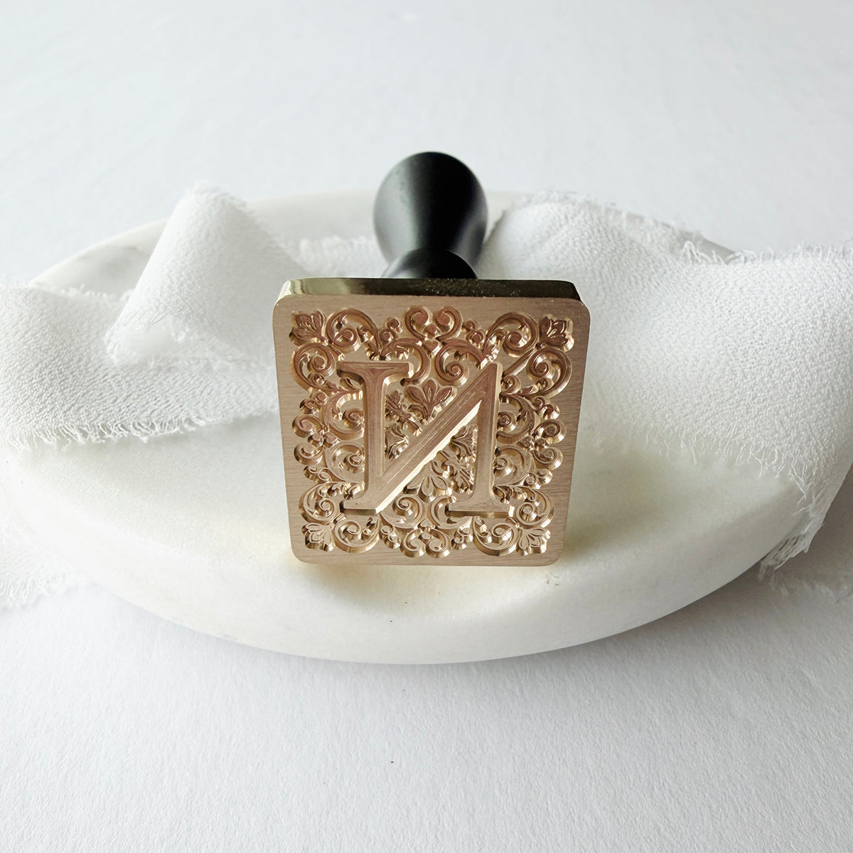 Initial Elegant Square Wax Seal Stamp (A-Z)