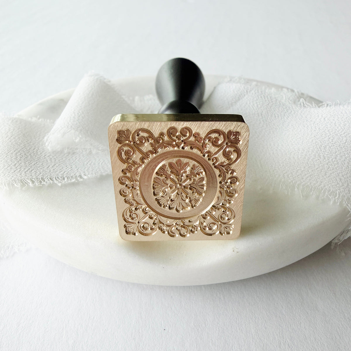 Initial Elegant Square Wax Seal Stamp (A-Z)