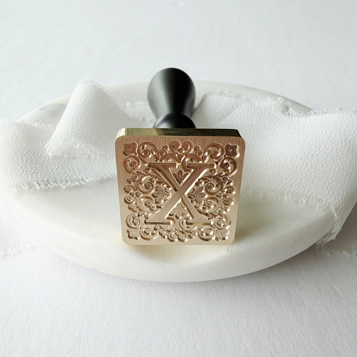 Initial Elegant Square Wax Seal Stamp (A-Z)