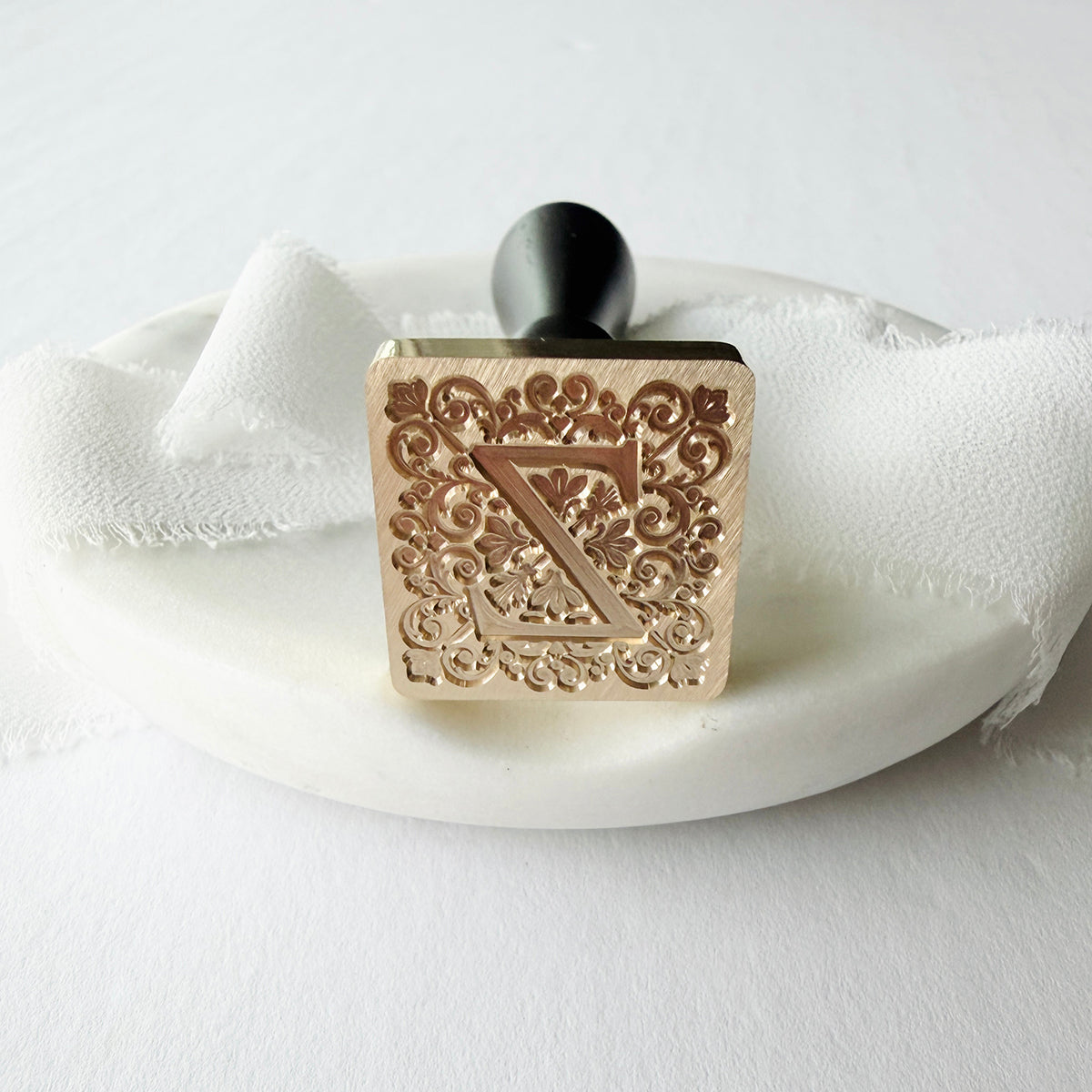 Initial Elegant Square Wax Seal Stamp (A-Z)