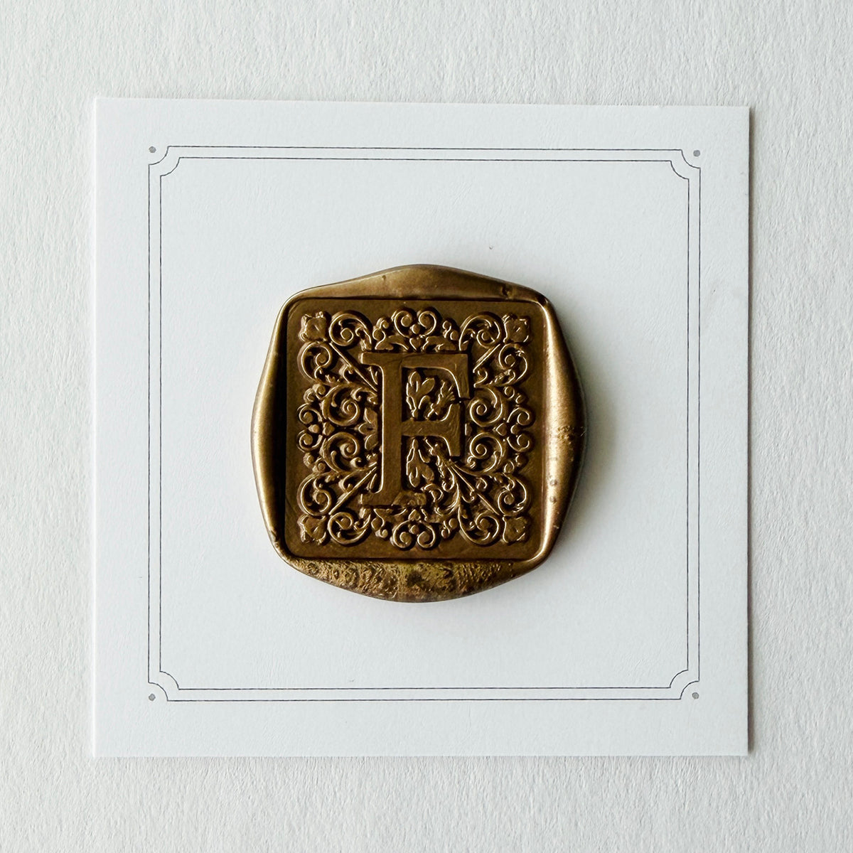Initial Elegant Square Wax Seal Stamp (A-Z)