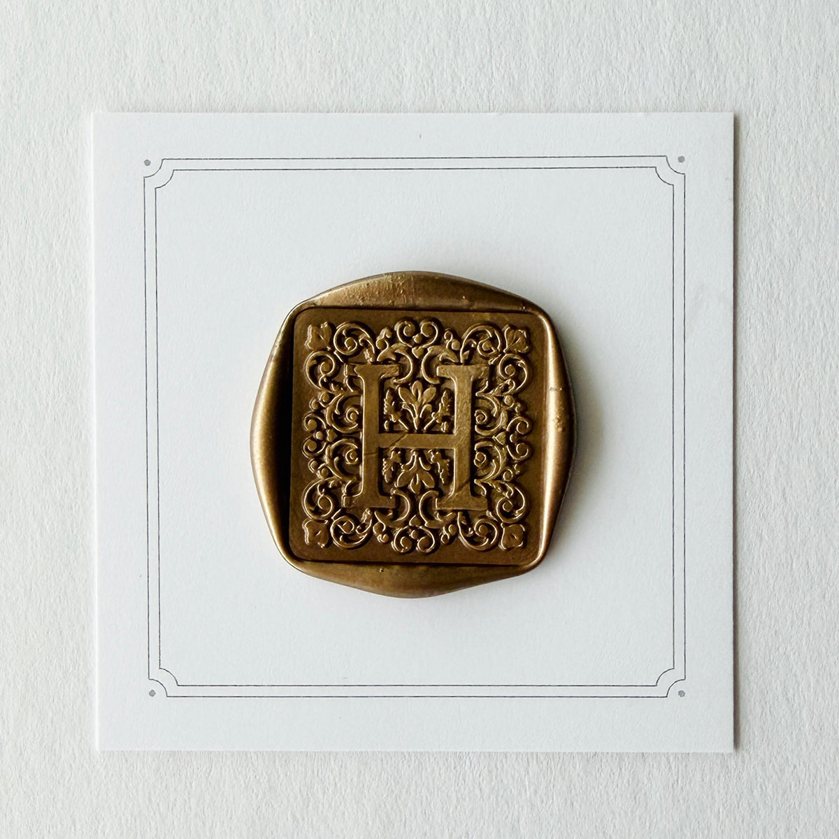 Initial Elegant Square Wax Seal Stamp (A-Z)