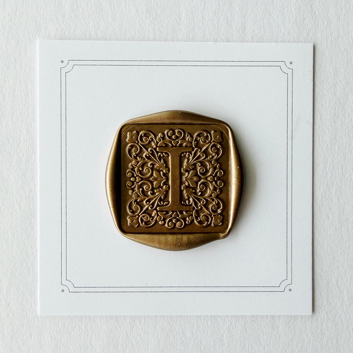 Initial Elegant Square Wax Seal Stamp (A-Z)