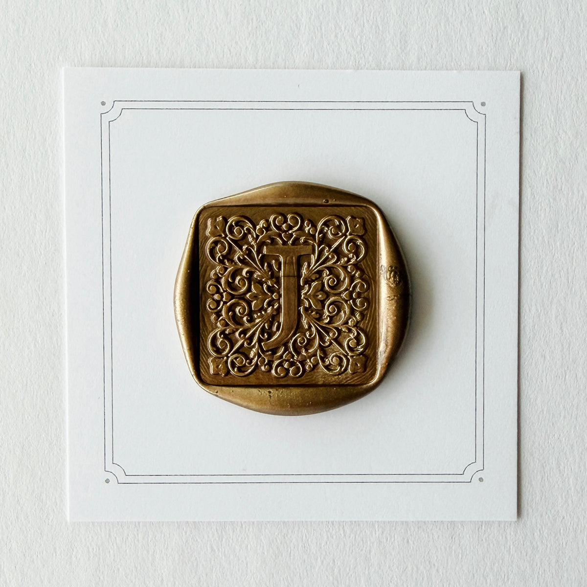 Initial Elegant Square Wax Seal Stamp (A-Z)