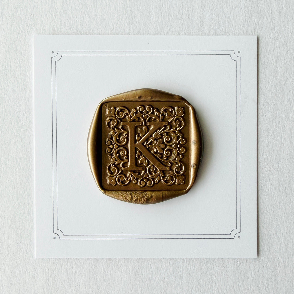Initial Elegant Square Wax Seal Stamp (A-Z)
