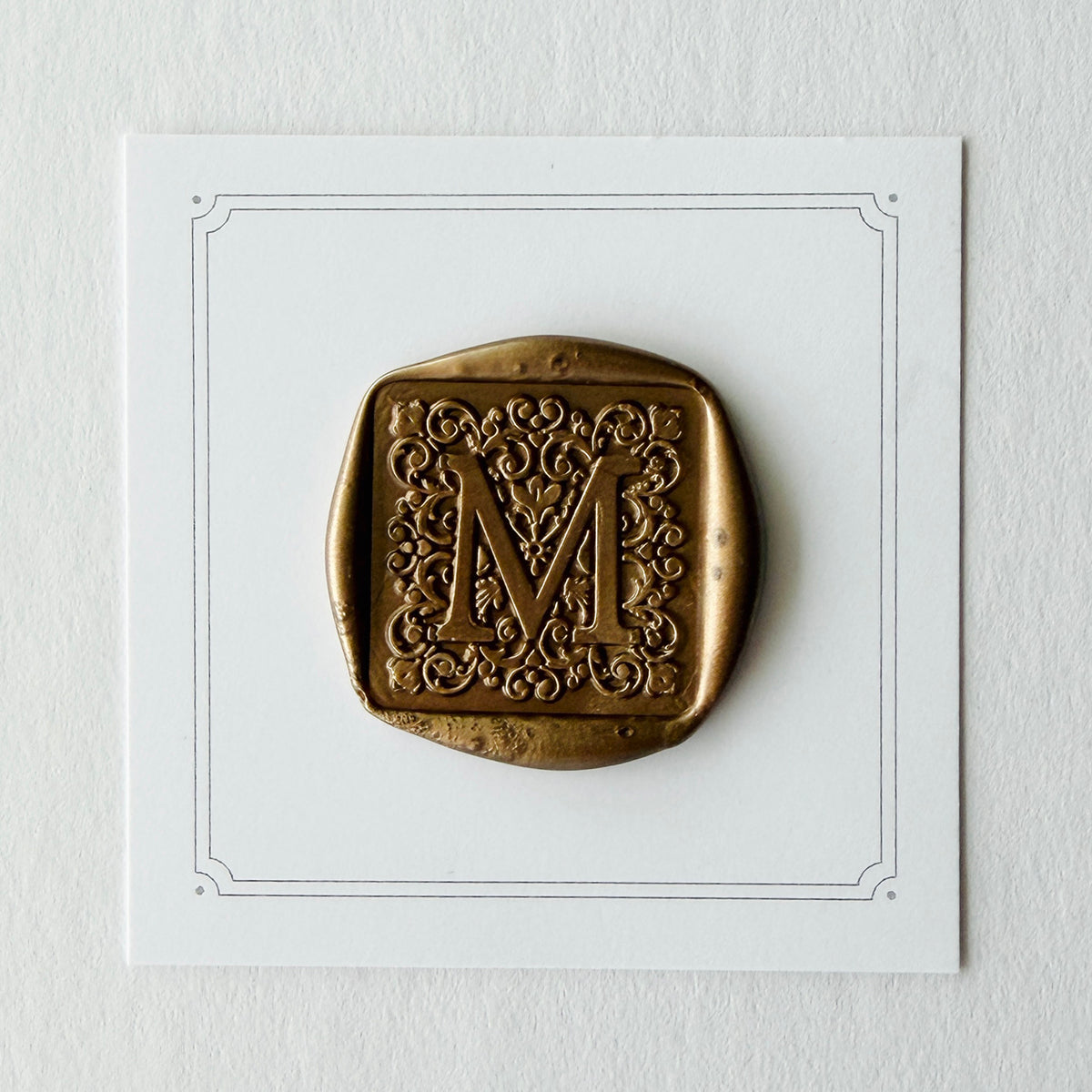 Initial Elegant Square Wax Seal Stamp (A-Z)