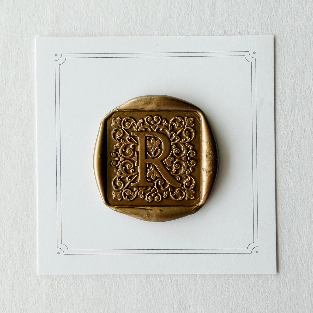 Initial Elegant Square Wax Seal Stamp (A-Z)