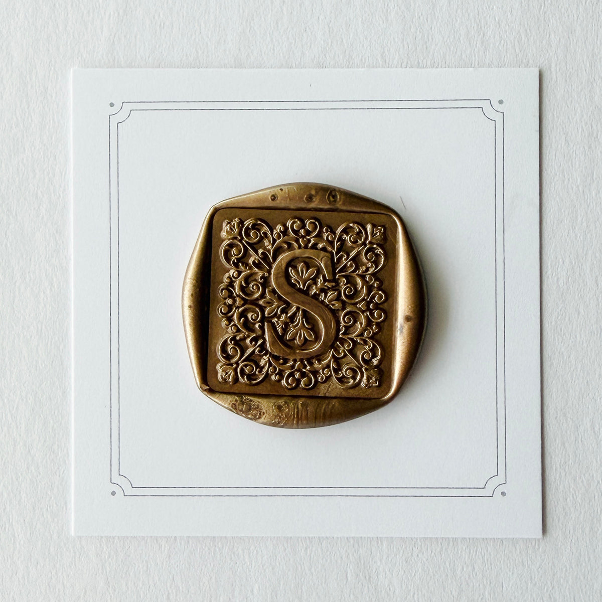 Initial Elegant Square Wax Seal Stamp (A-Z)