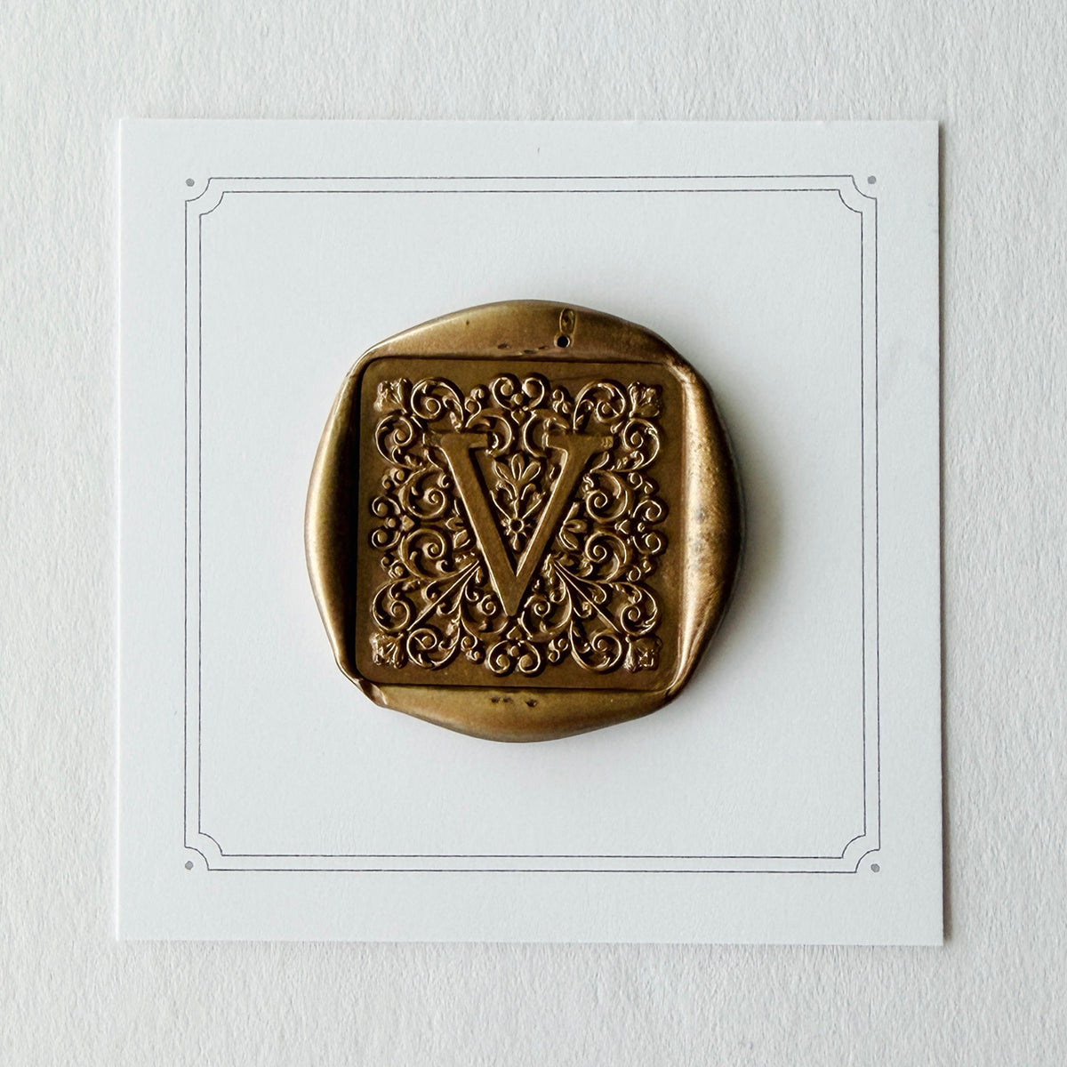Initial Elegant Square Wax Seal Stamp (A-Z)