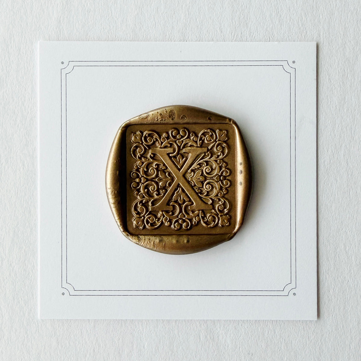 Initial Elegant Square Wax Seal Stamp (A-Z)